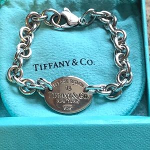 Authentic Tiffany & Co Oval tag bracelet.